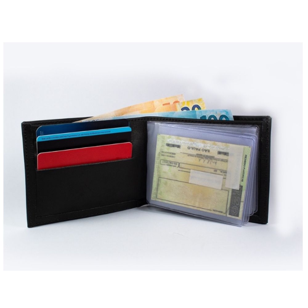 Schlanke Herren-Geldbörse aus Leder – Kostenloser Versand