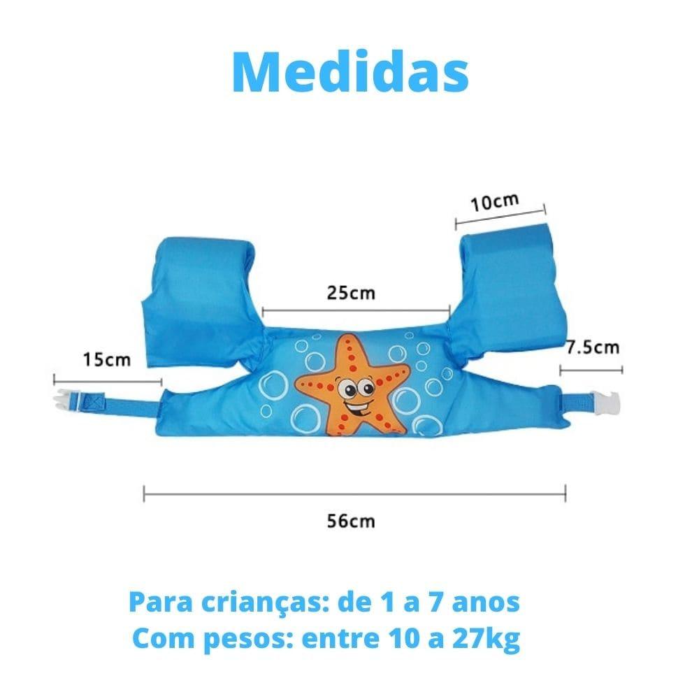 Colete Salva-Vidas Infantil Homologado - AquaKids - invisatu