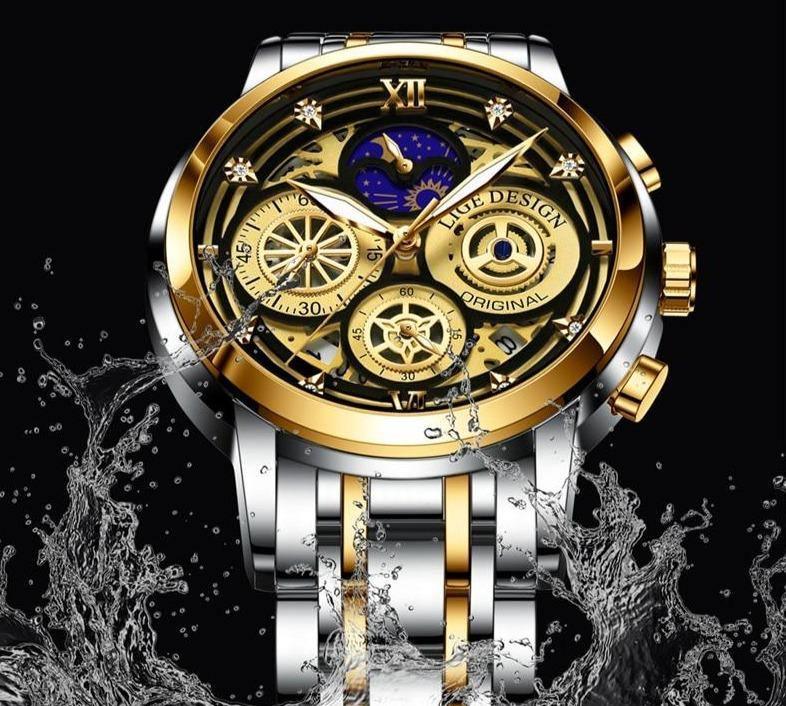 Relógio Casual Masculino DESING fashion 2022 - Aço inoxidável