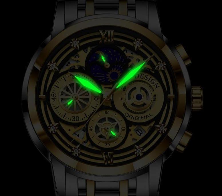 Relógio Casual Masculino DESING fashion 2022 - Aço inoxidável