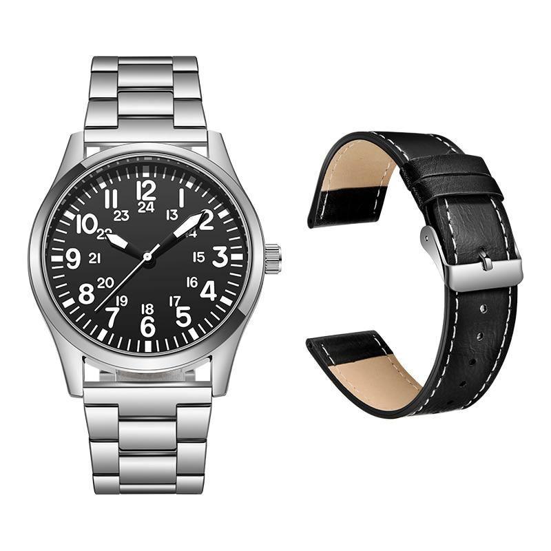 Relógio Casual Masculino Arabe + Pulseira