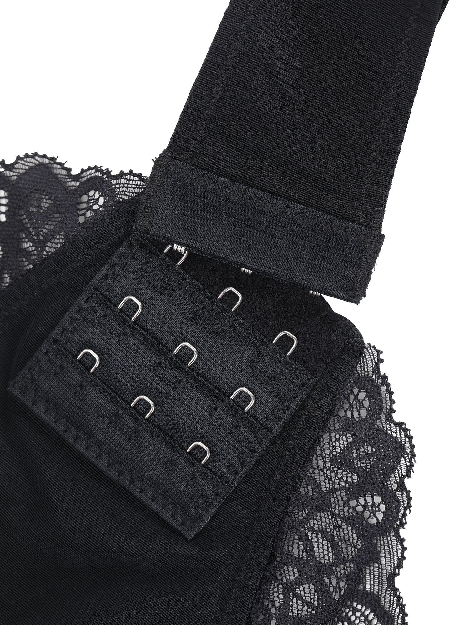 Sexy Spitzen-Body Shaper mit V-Ausschnitt oder Lederrock Invisatu