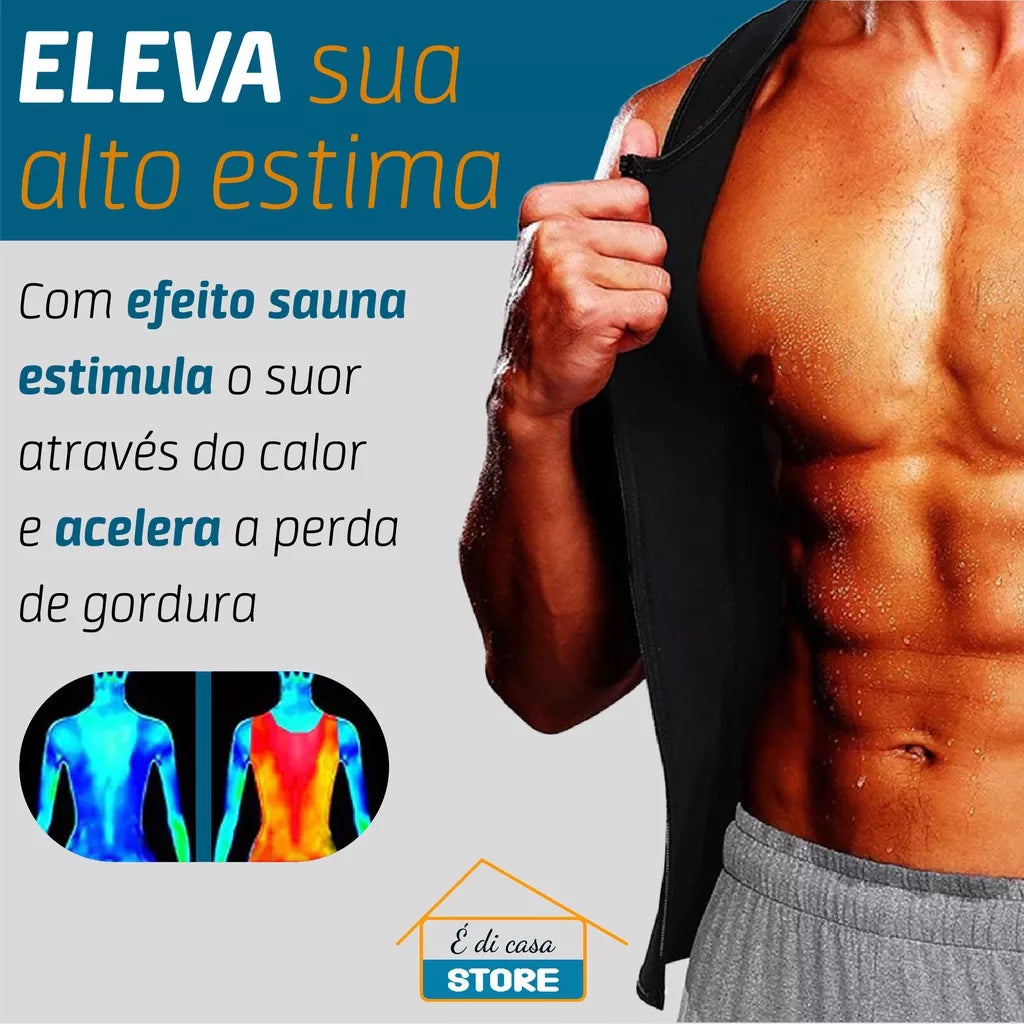 BodyTérmo® - Colete Termoativo Masculino - Reduz Barriga e Queima Calorias