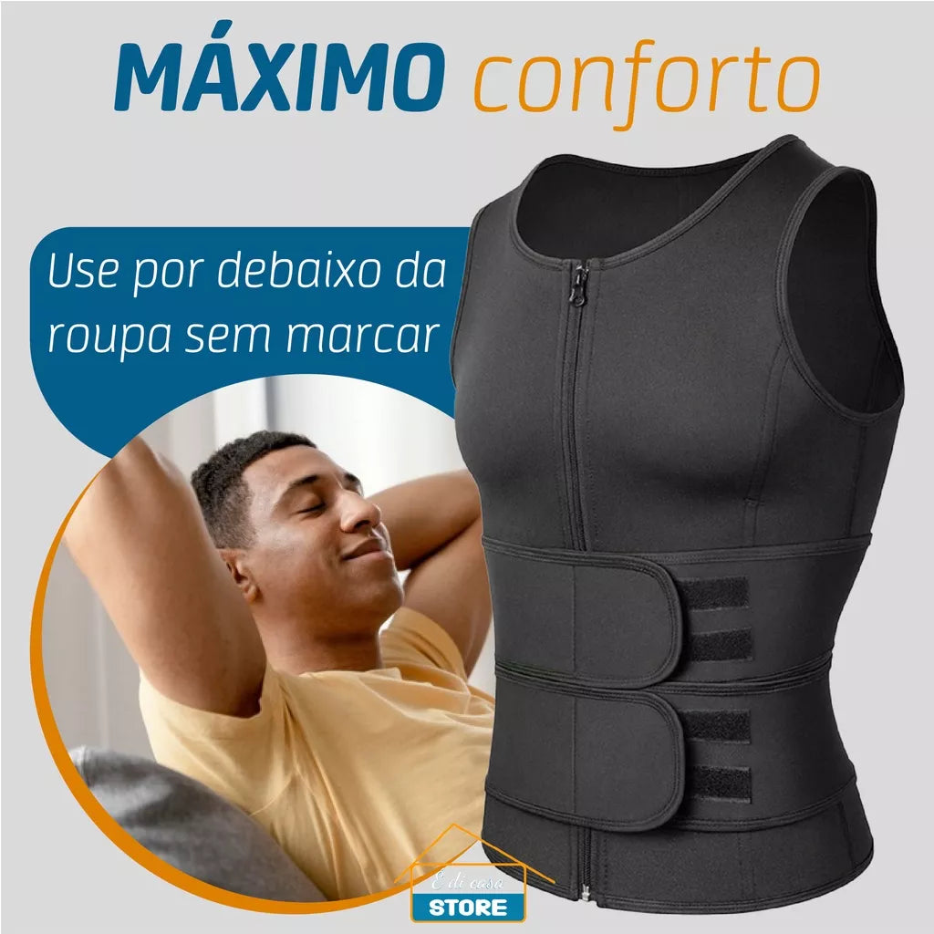 BodyTérmo® - Colete Termoativo Masculino - Reduz Barriga e Queima Calorias