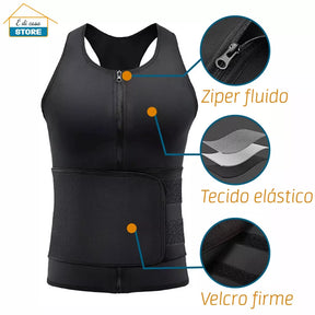 BodyTérmo® - Colete Termoativo Masculino - Reduz Barriga e Queima Calorias