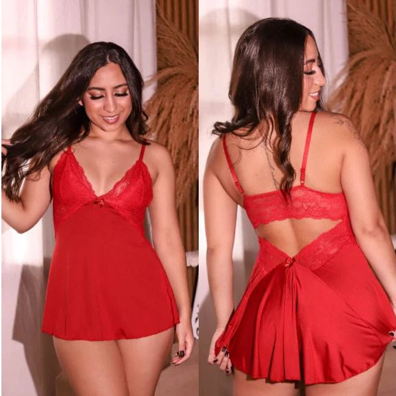 Camisola Sensual dreams com aplicações em renda