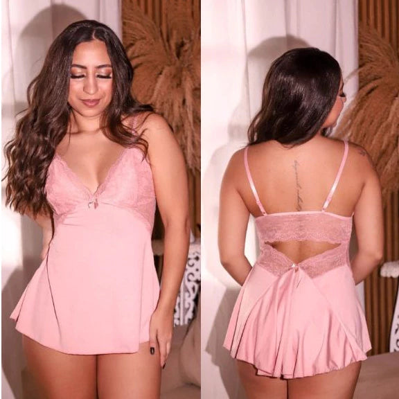 Camisola Sensual dreams com aplicações em renda