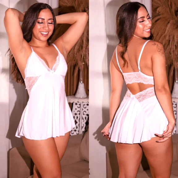 Camisola Sensual dreams com aplicações em renda