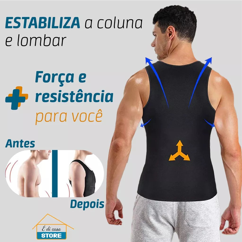 BodyTérmo® - Colete Termoativo Masculino - Reduz Barriga e Queima Calorias