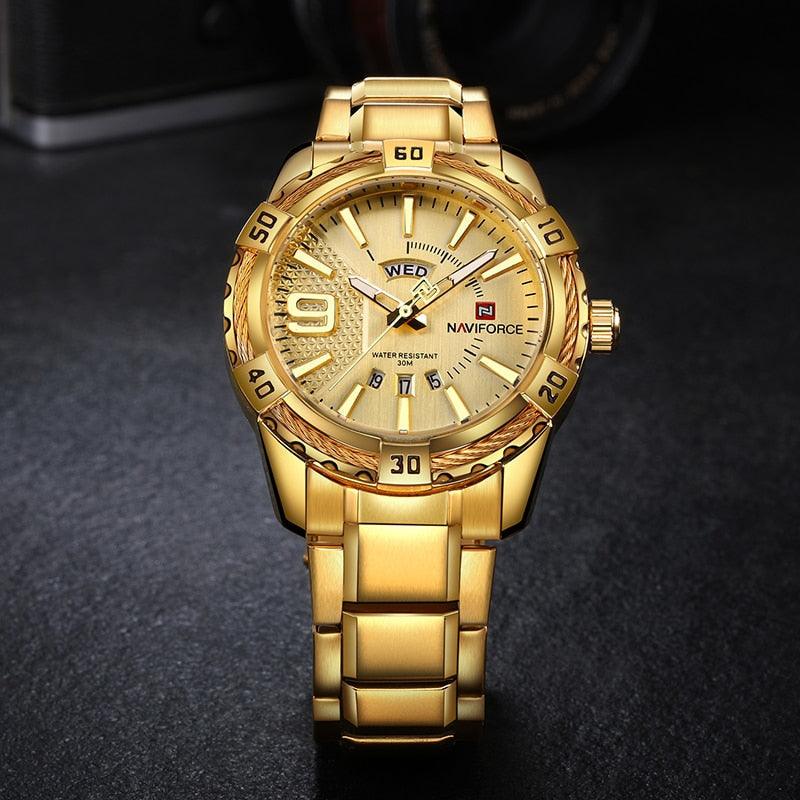 Relógio Casual Masculino Luxury Gold - Original